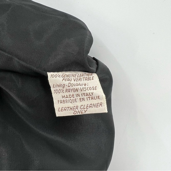 Henry Nichols 100% Genuine Leather Black Pleated Leather Pants Size 36 See Meas. - Picture 4 of 12